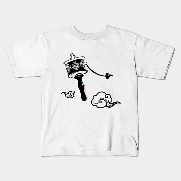 Mani Wheel with Clouds Kids T-Shirt by lungtatattoo